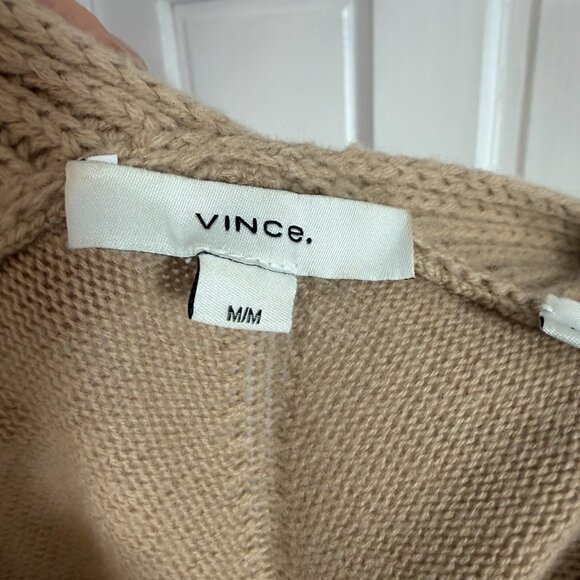 vince | camel wool and cashmere cardigan | size medium - Picture 5 of 6